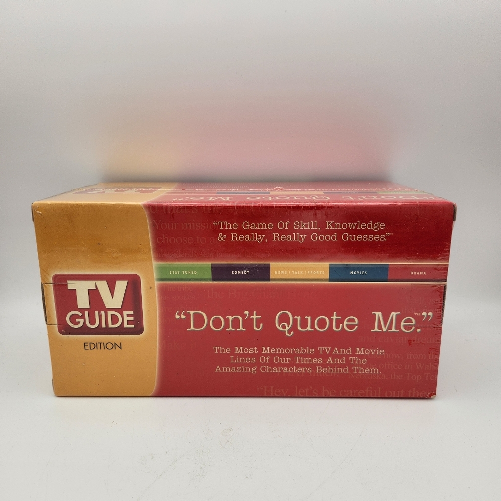Don't Quote Me Adult Board Game TV Guide Edition Family Party Trivia (2004)